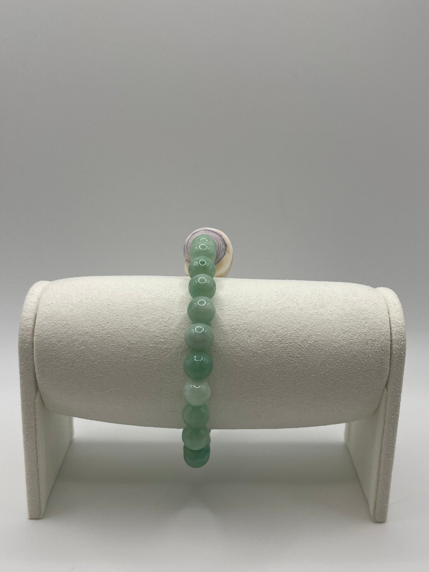 Tide Keeper 1 shell and jade bracelet