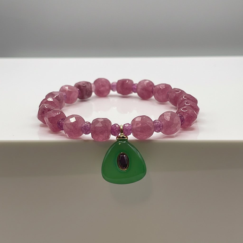 Raspberry Fields jade bracelet