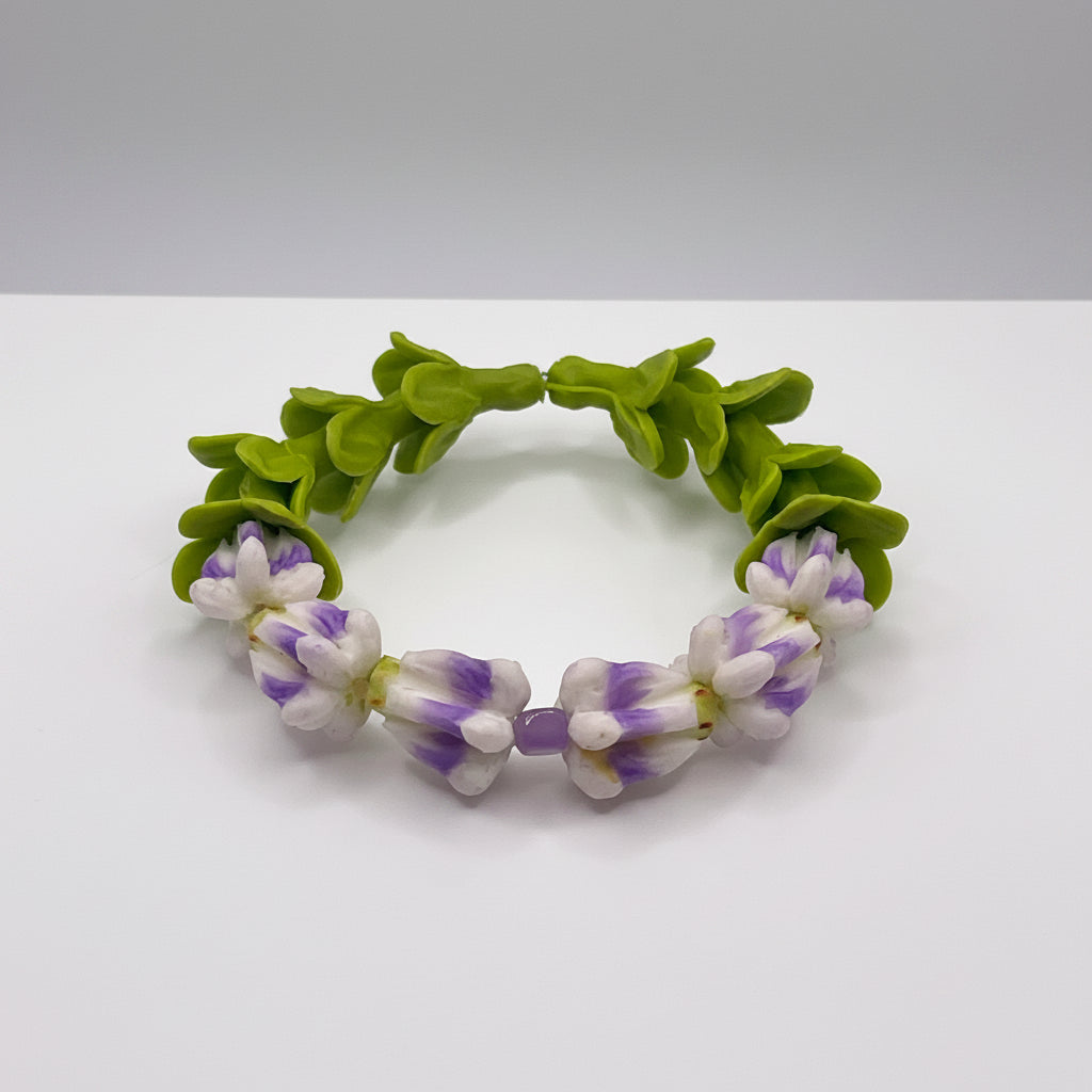 Crown Flower forever lei bracelet