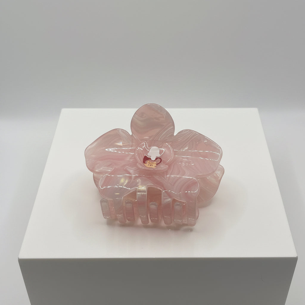 Pink Orchid hair clip