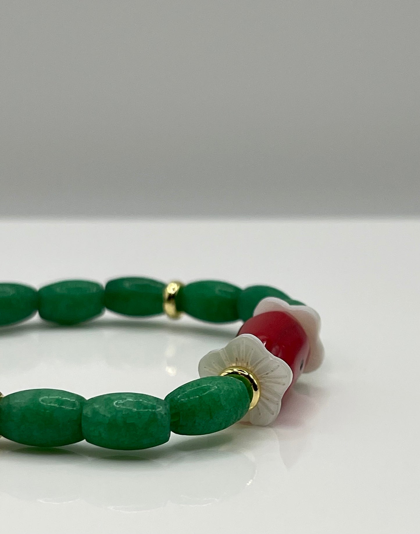 Solange jade and coral bracelet