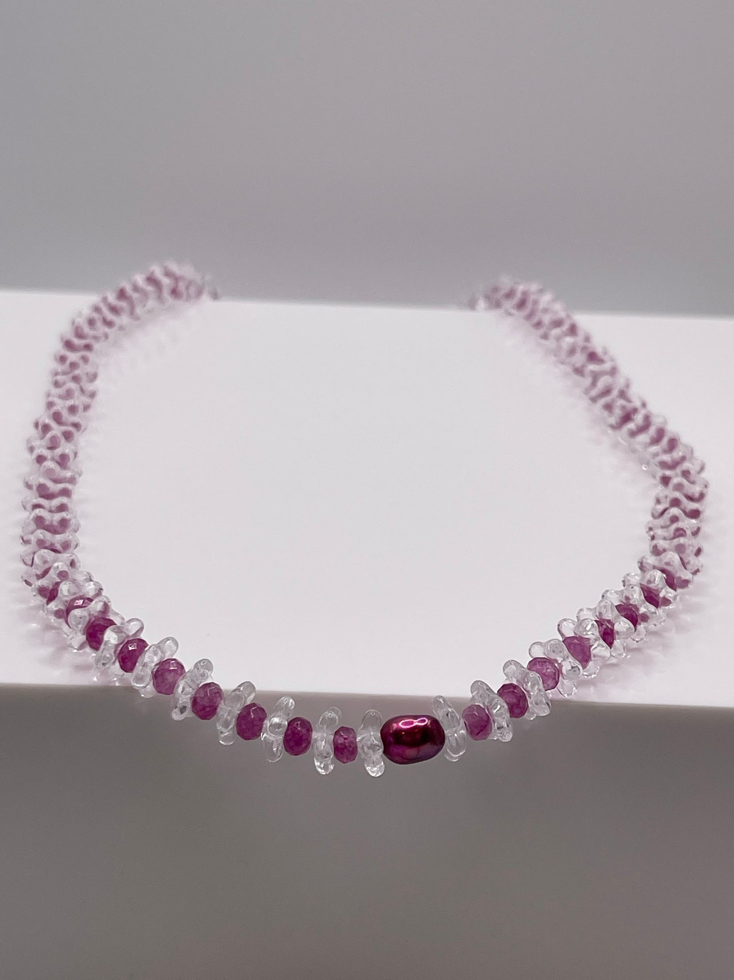 Petal and Jade Lei necklace