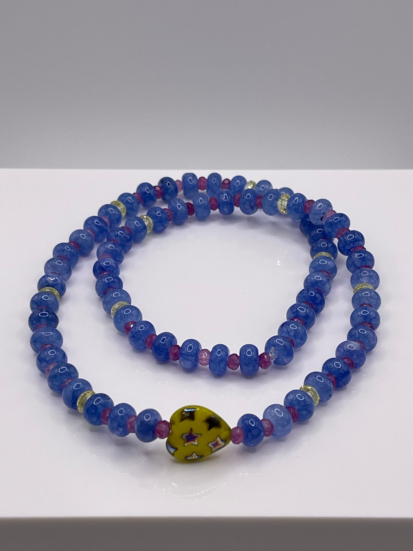 Elisabeth sapphire blue jade necklace