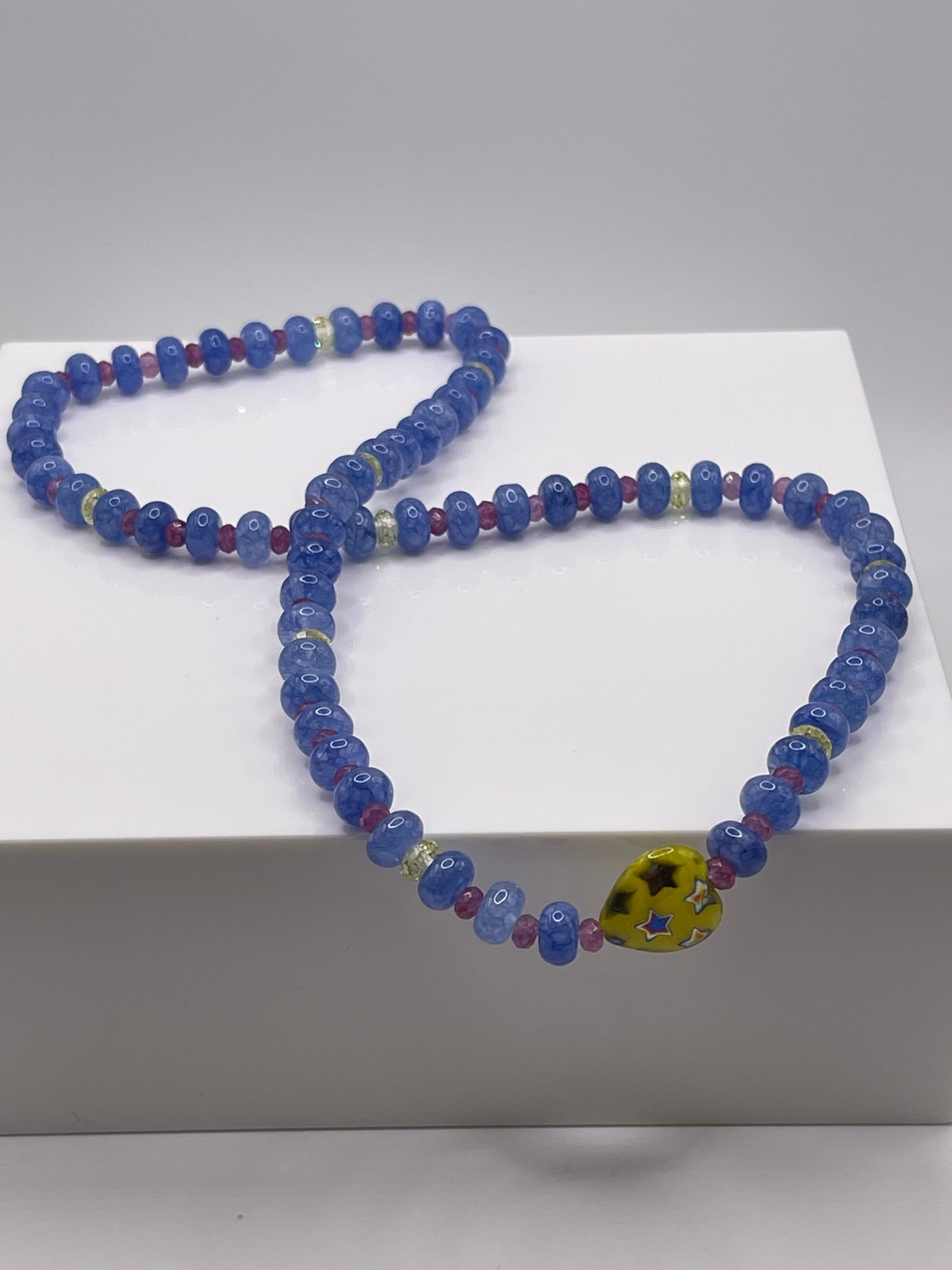 Elisabeth sapphire blue jade necklace