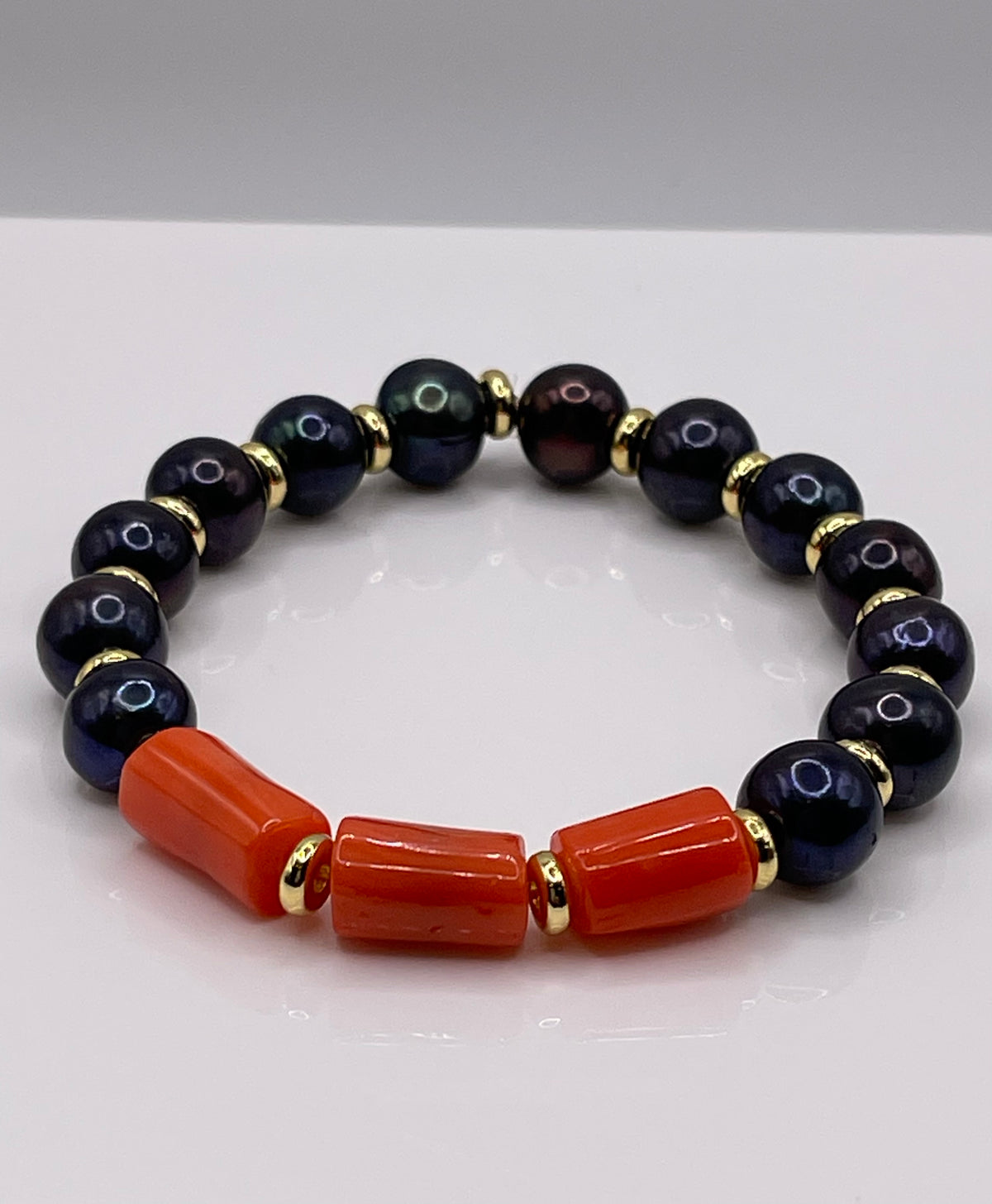 The Nomad Pearl & Coral bracelet