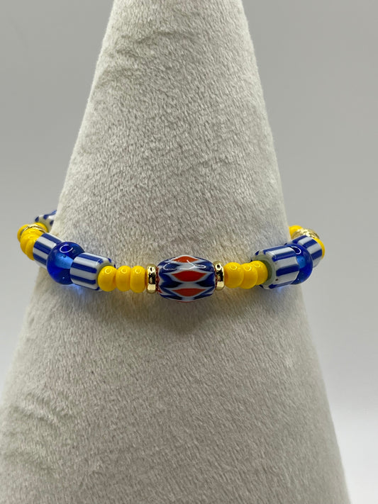 The Voyager glass beaded bracelet
