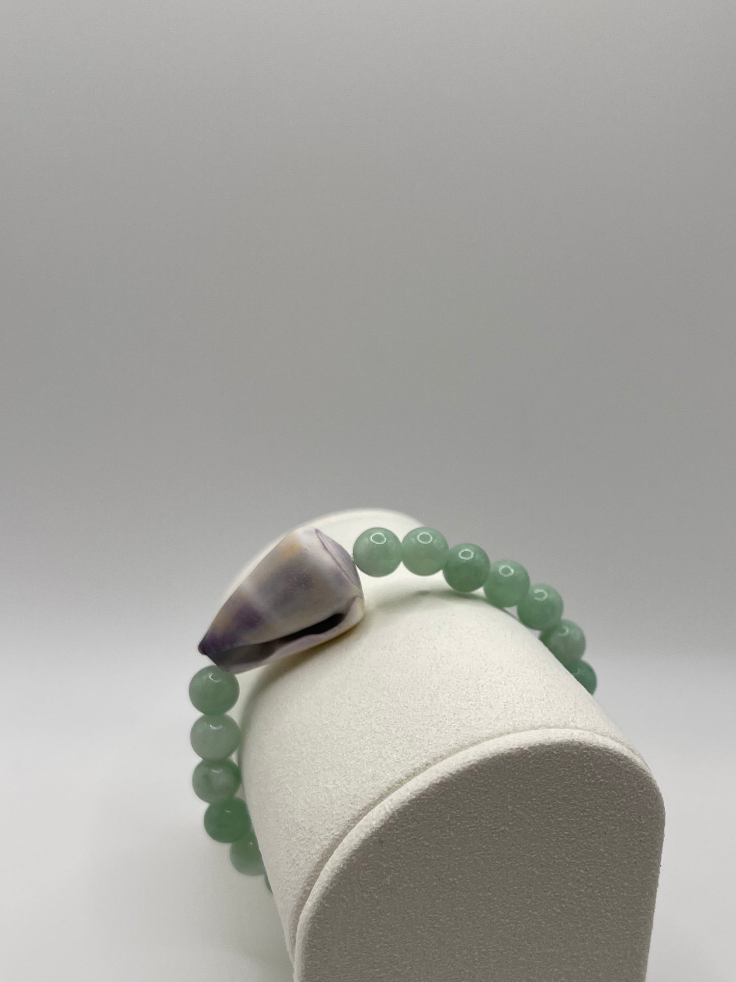 Tide Keeper 1 shell and jade bracelet