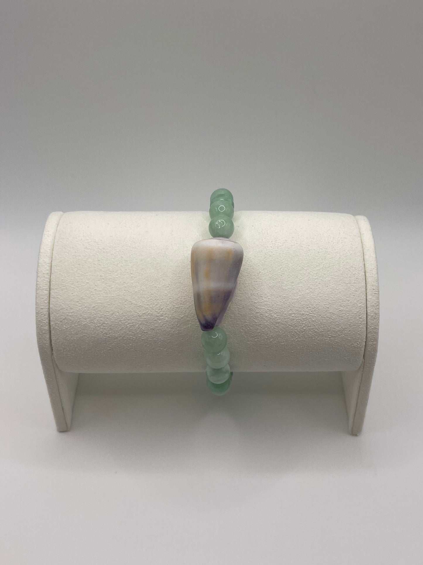 Tide Keeper 1 shell and jade bracelet
