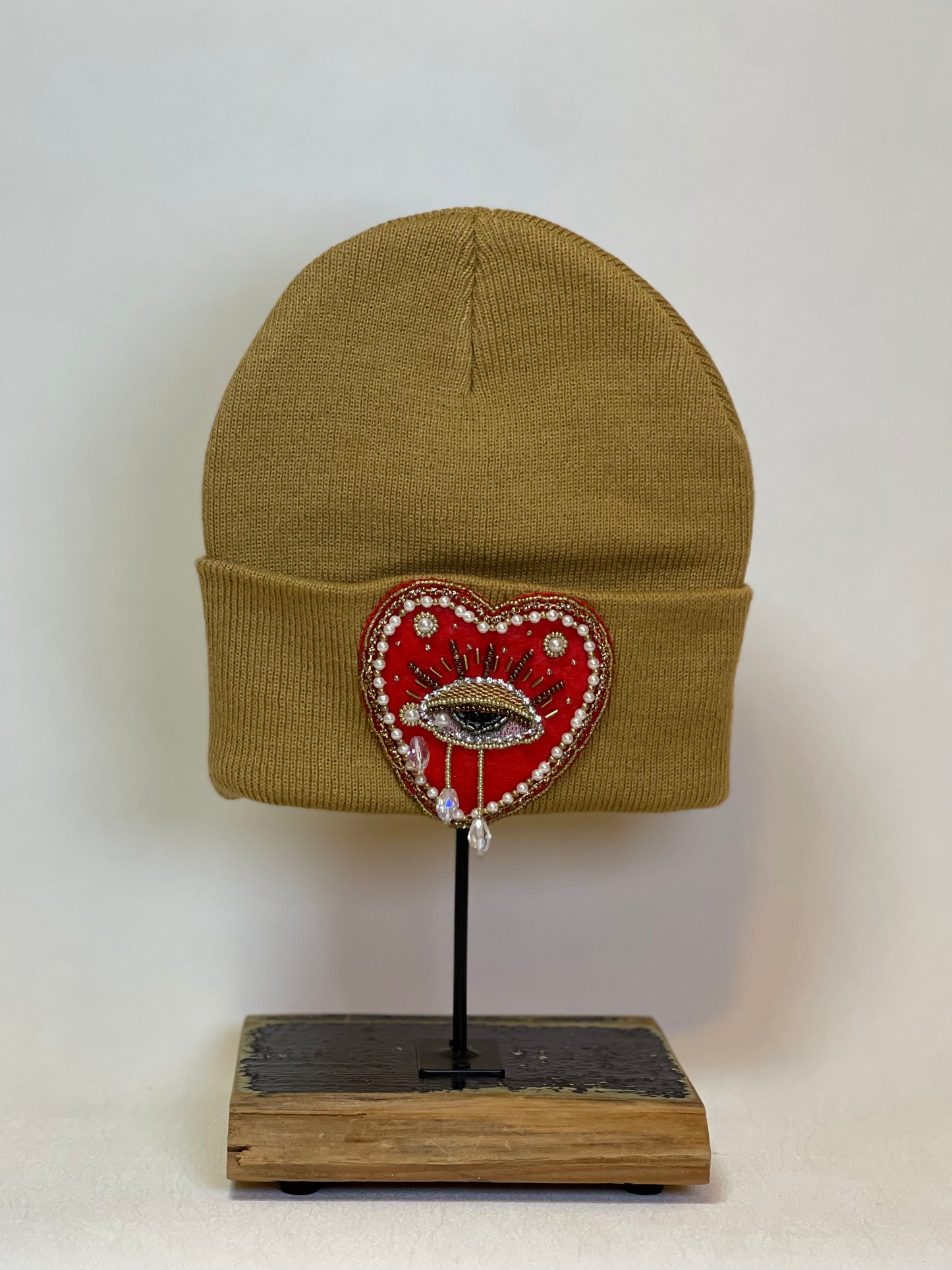 Crying Heart jeweled beanie