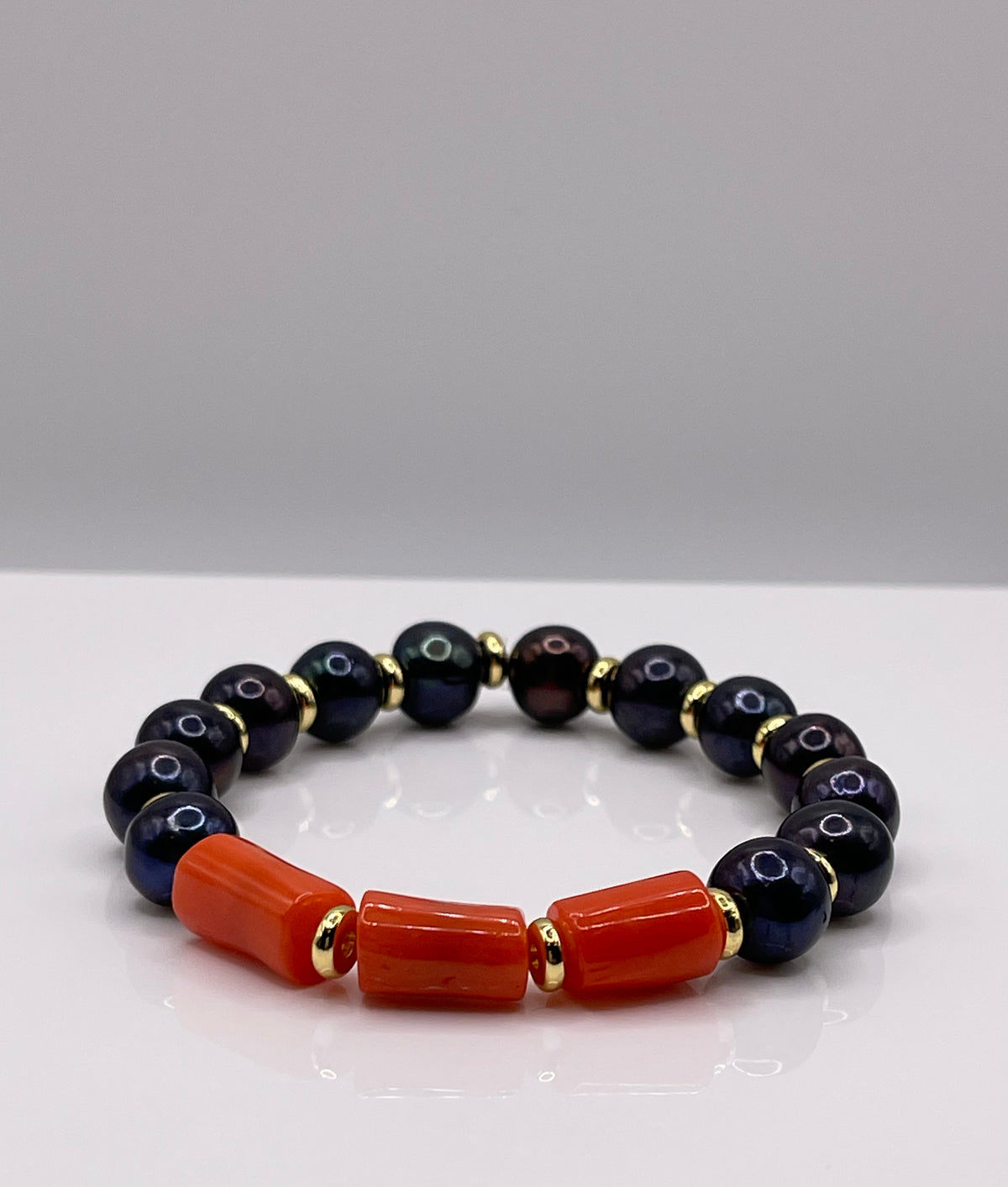 The Nomad Pearl & Coral bracelet
