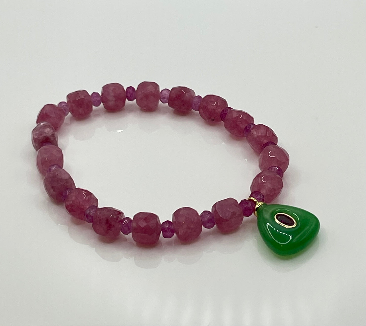 Raspberry Fields jade bracelet