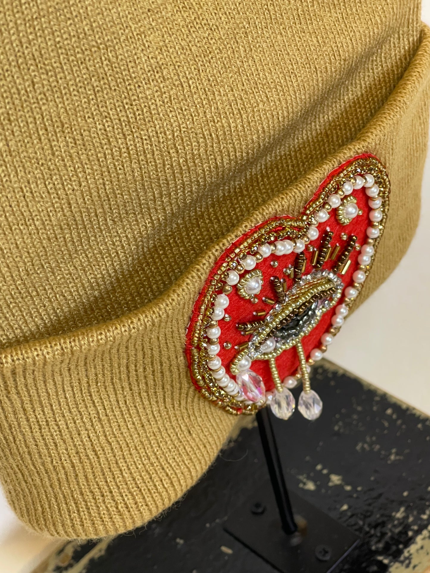 Crying Heart jeweled beanie