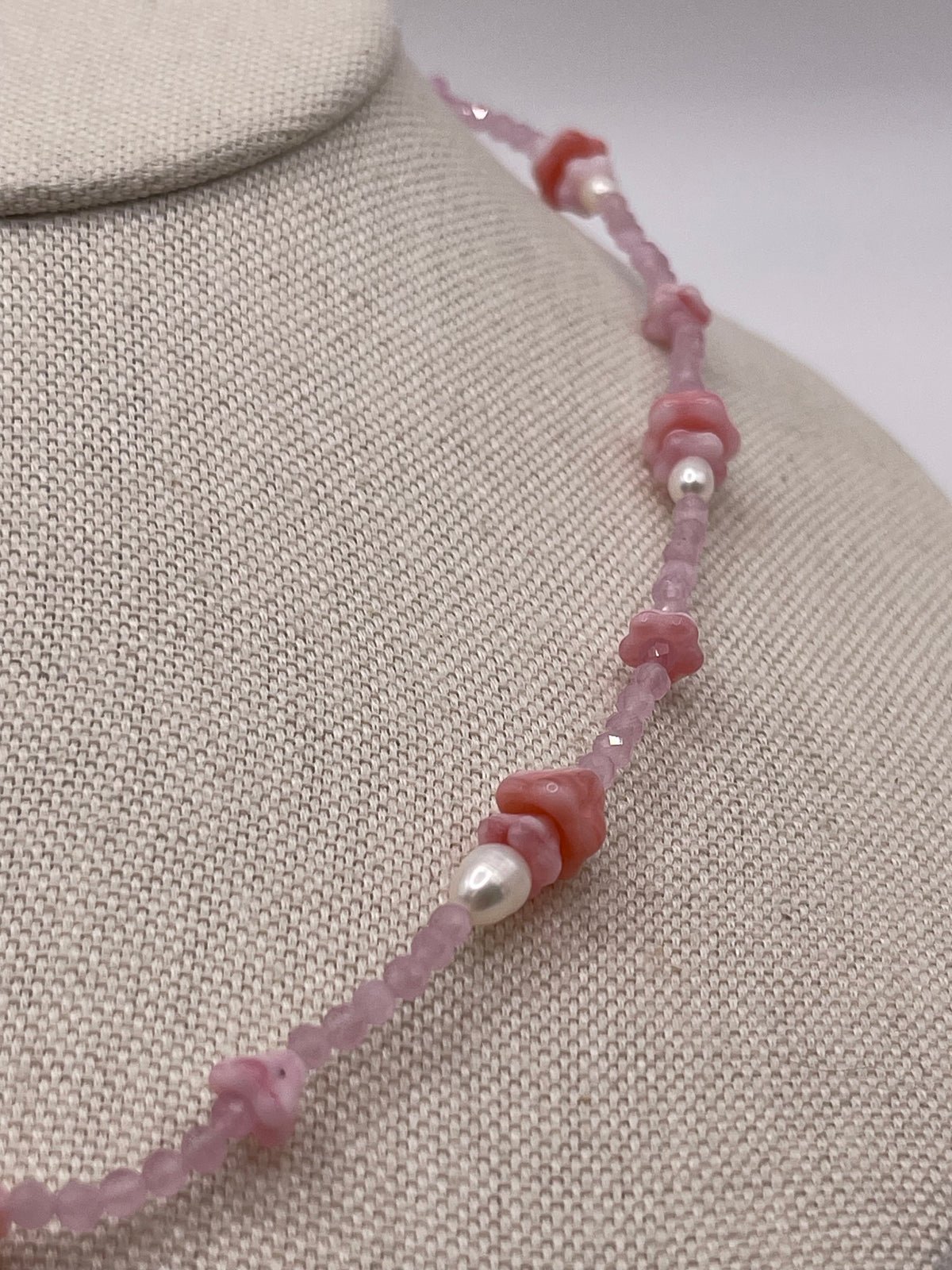 Pink Blush forever lei necklace