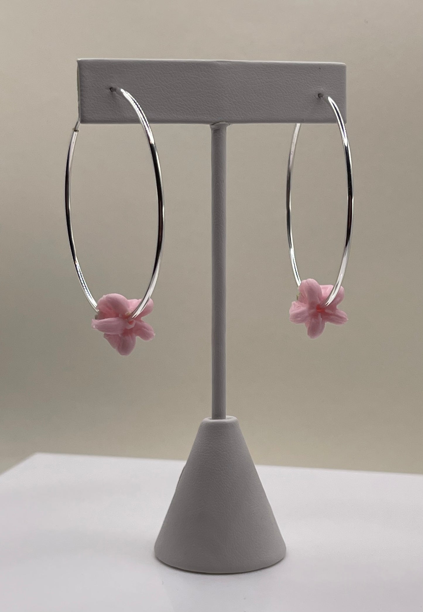 Pink Bellflower Earrings