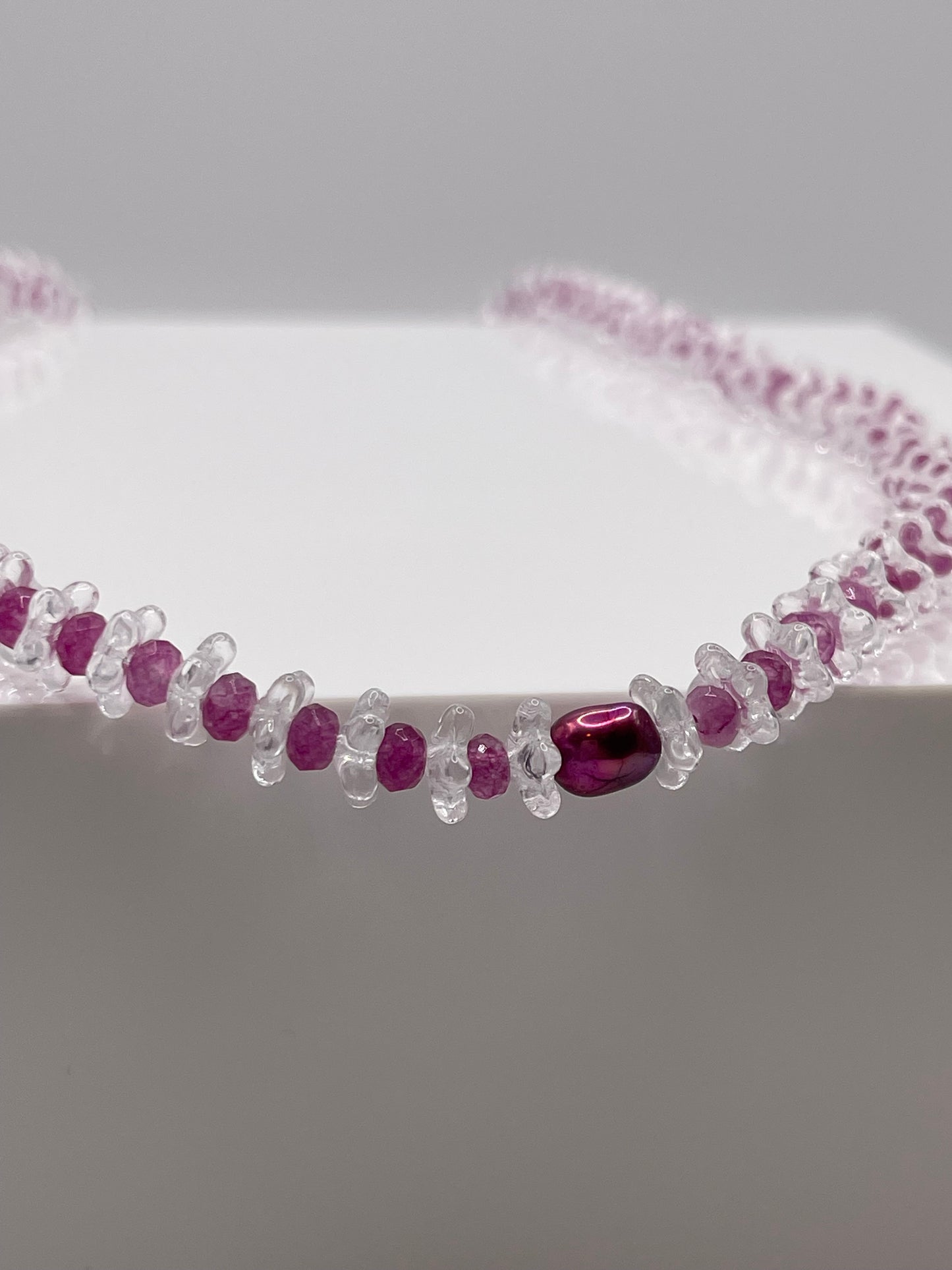 Petal and Jade Lei necklace