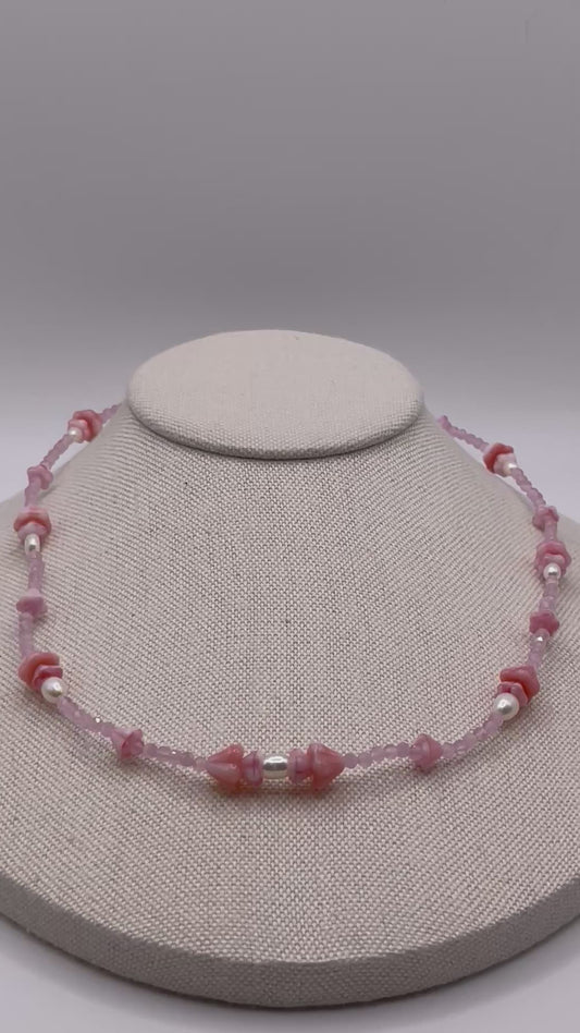 Pink Blush forever lei necklace